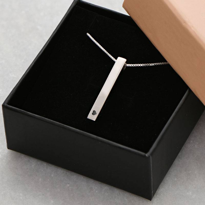Together Forever 3D Bar Necklace in Sterling Silver-2 product photo