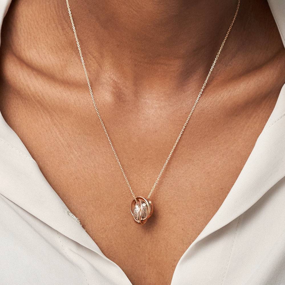 Eternal Diamond Necklace in 18k Rose Gold Plating-4 product photo