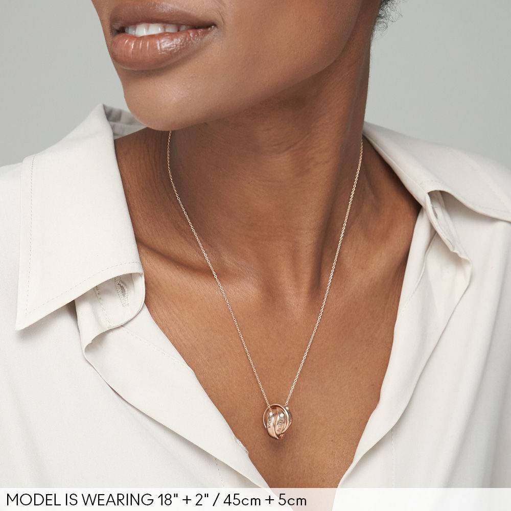 Eternal Kette mit Diamant - 750er rosévergoldetes Silber-3 Produktfoto