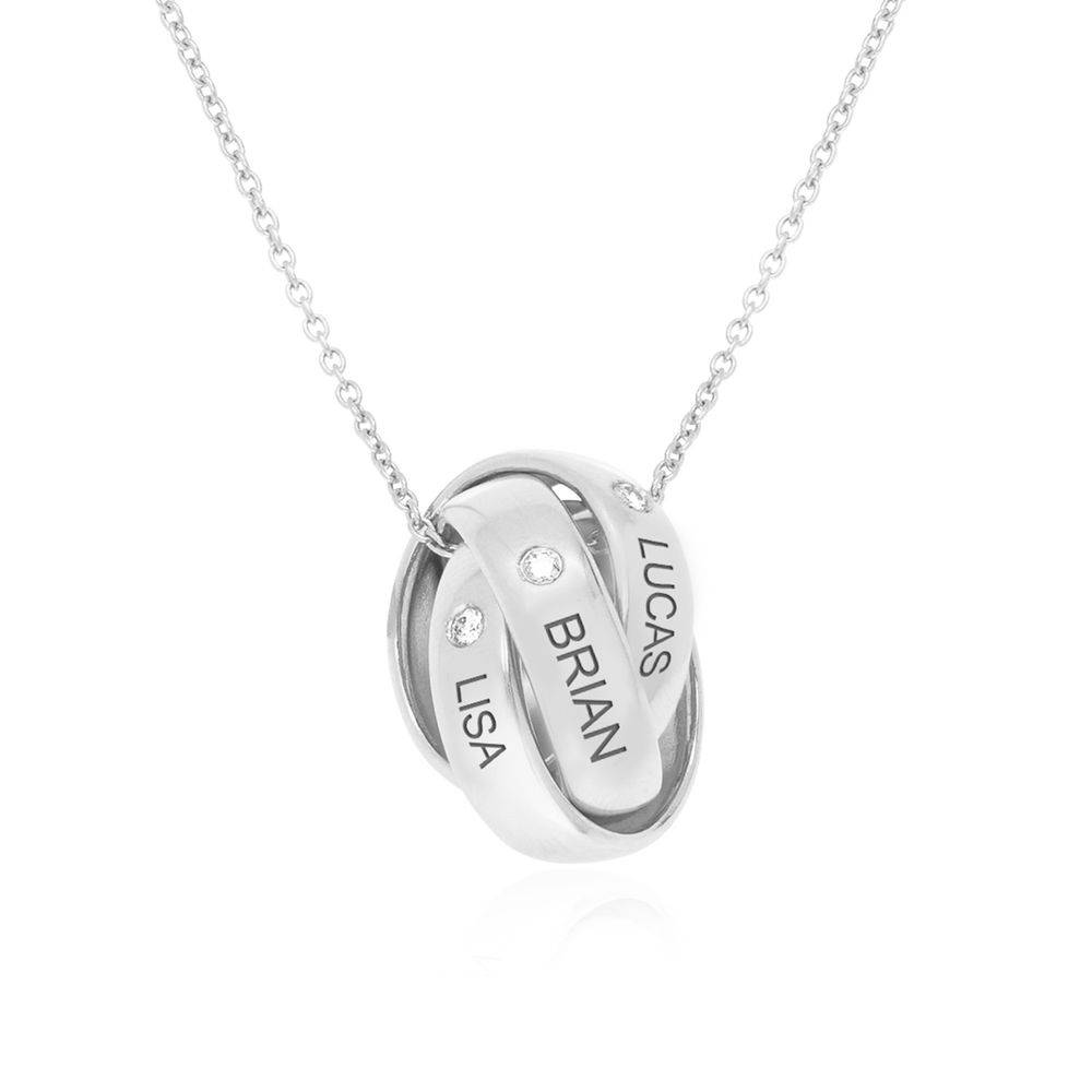 Eternal Diamond Necklace in Sterling Silver-2 product photo