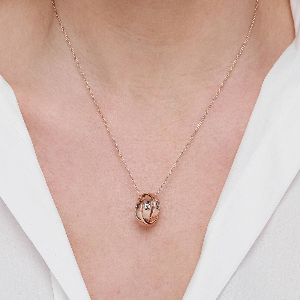 Trinity Necklace in 18k Rose Gold Plating product photo