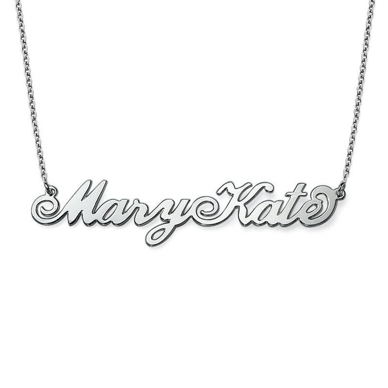 Two Capital Letters Silver "Carrie" Name Necklace-1 product photo