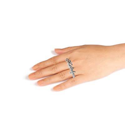 Twee Vingers Naam Ring in 925 Zilver-3 Productfoto