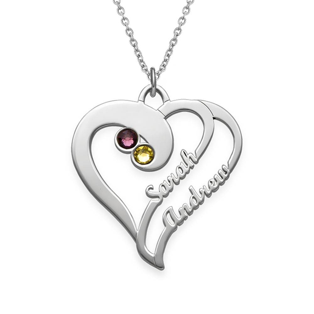 Two Hearts Forever One Necklace in Sterling Silver-4 product photo