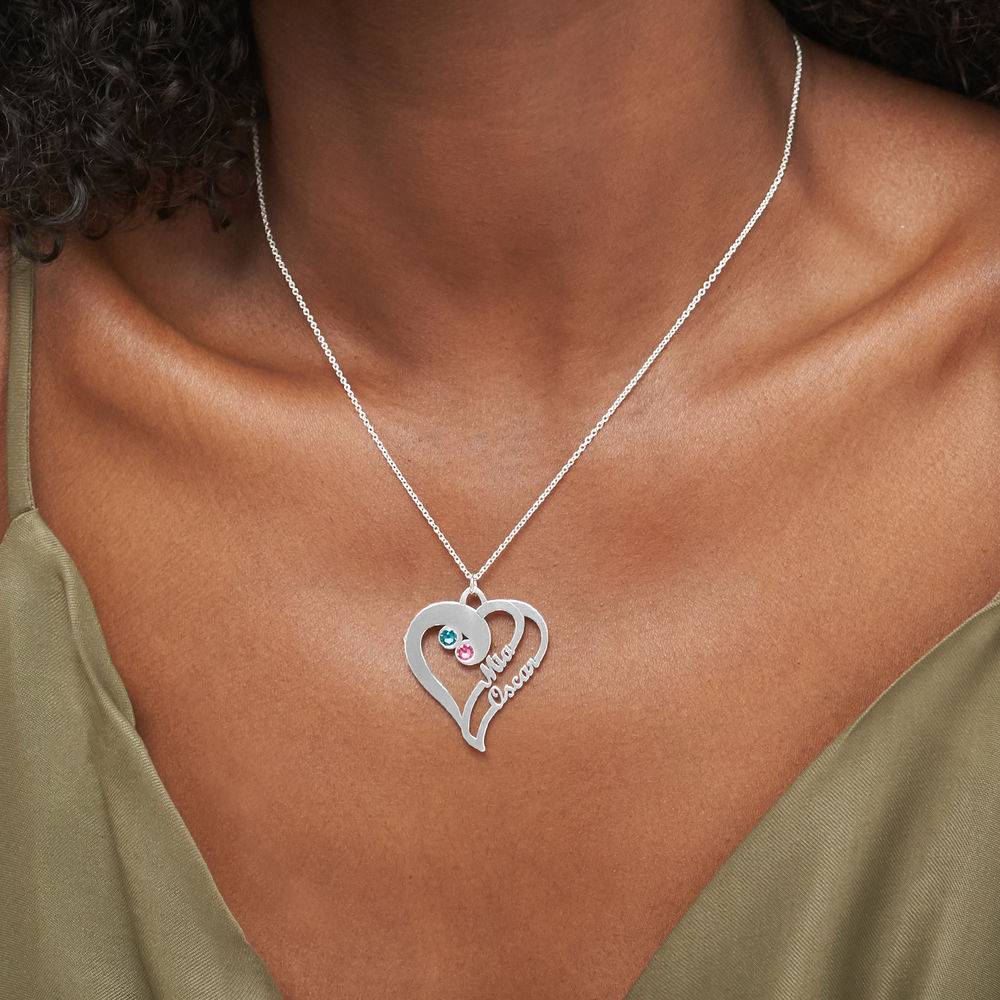 To hjerter for evigt-halskæde i sølv-4 produkt billede