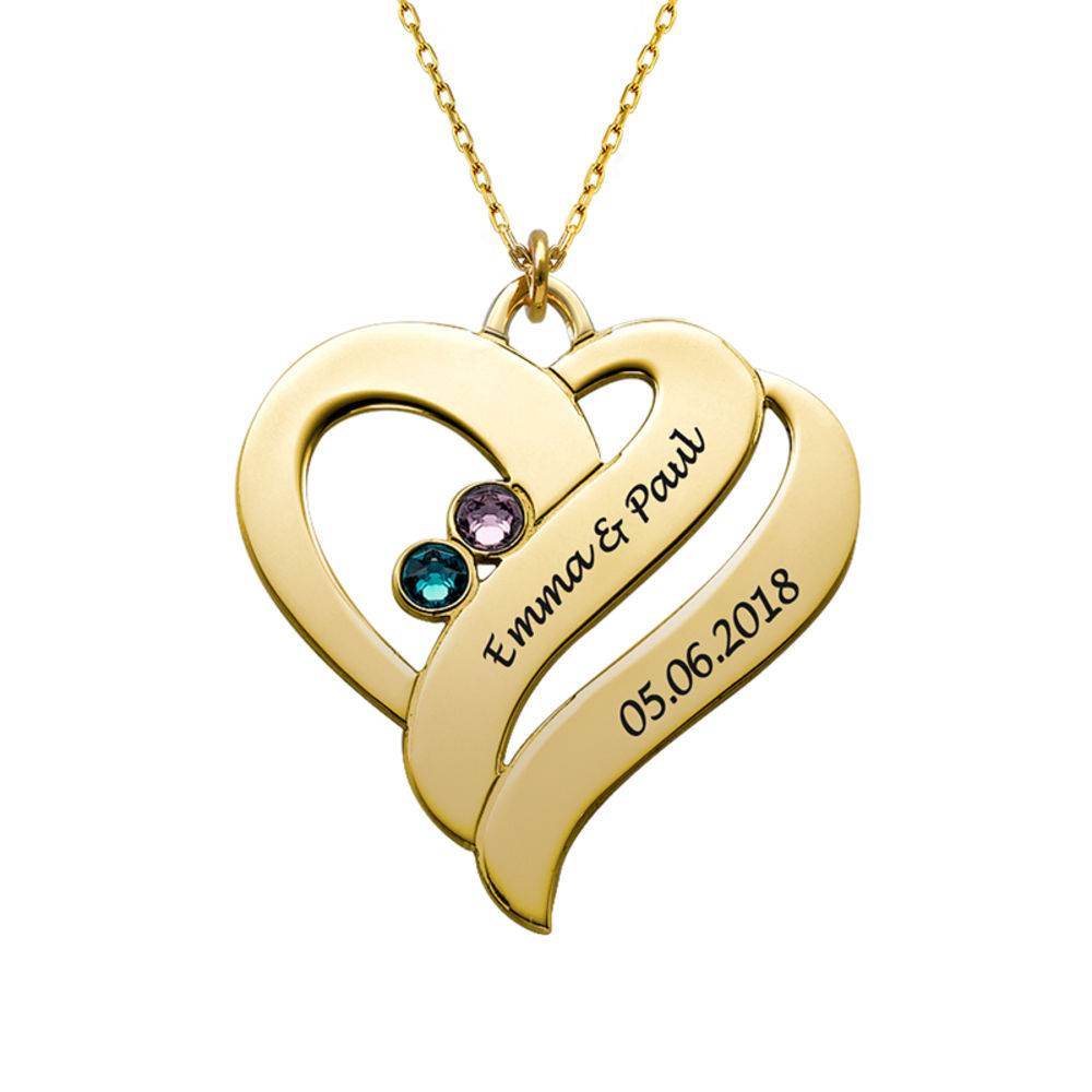 Two Hearts Forever One Necklace - 10ct Gold-2 product photo