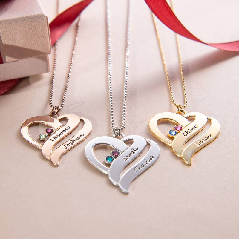Two Hearts Forever One Necklace - 10ct Gold-3 product photo