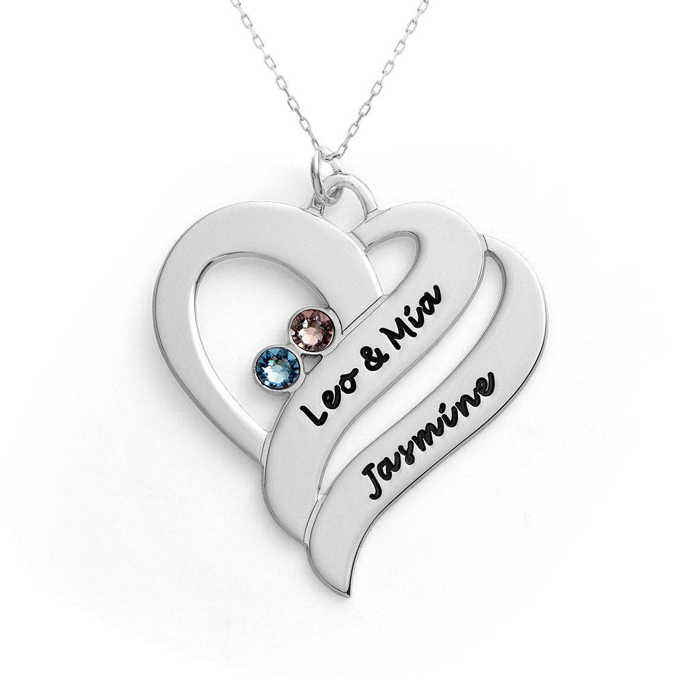 Two Hearts Forever One Necklace in 10ct White Gold-3 product photo