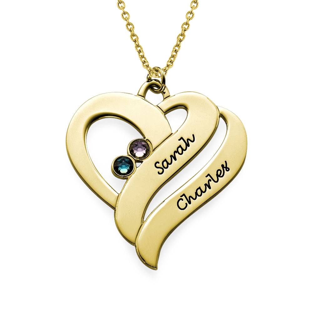 Two Hearts Forever One Necklace - 18ct Gold Plated product photo