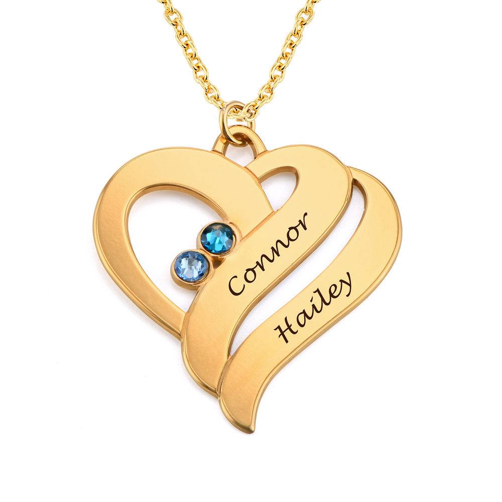 Two Hearts Forever One Necklace - 18k Gold Vermeil product photo