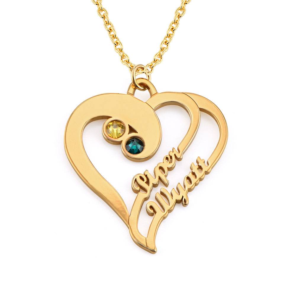 Two Hearts Forever One Necklace in 18k Gold Vermeil product photo