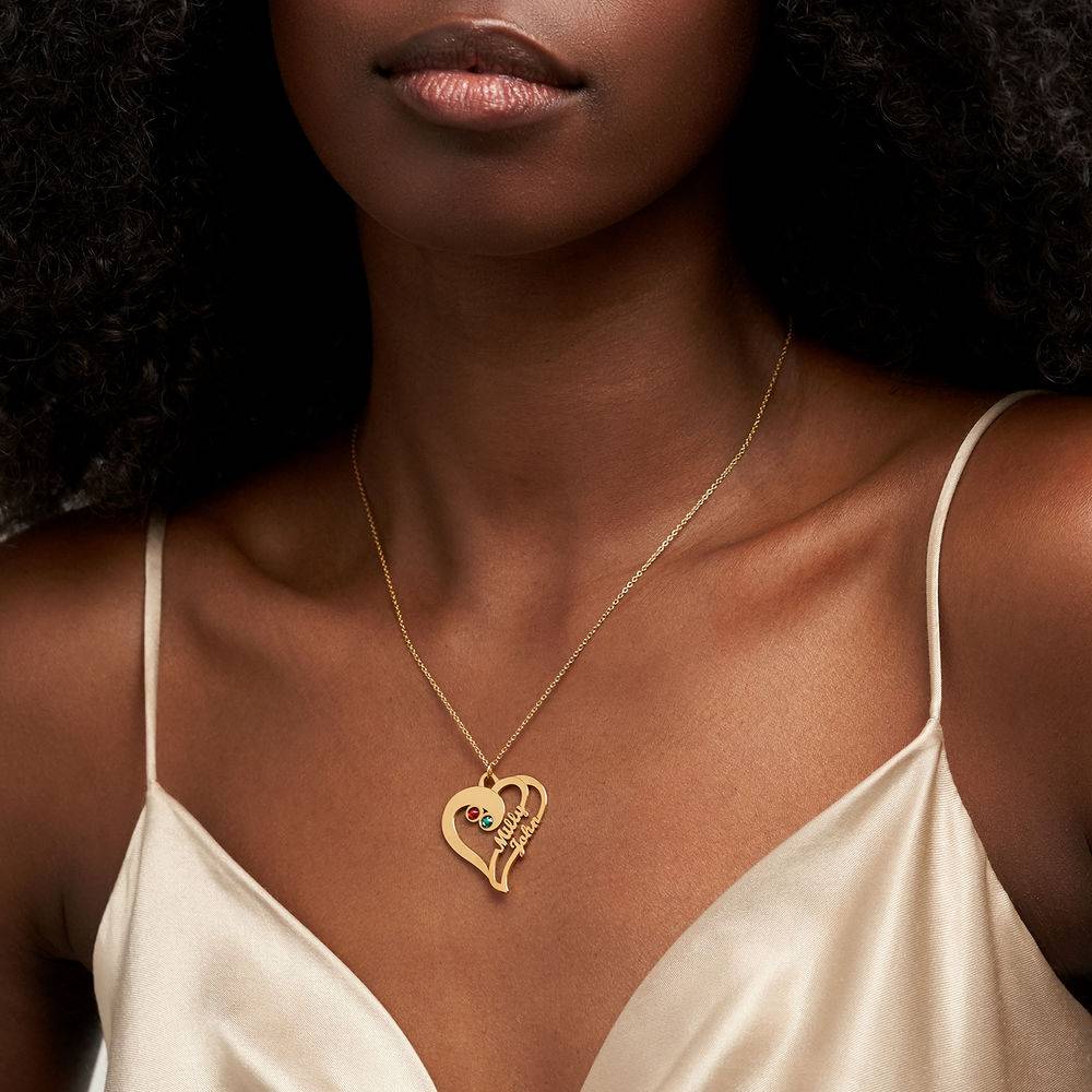 Two Hearts Forever One Necklace in 1ct Gold Vermeil-4 product photo