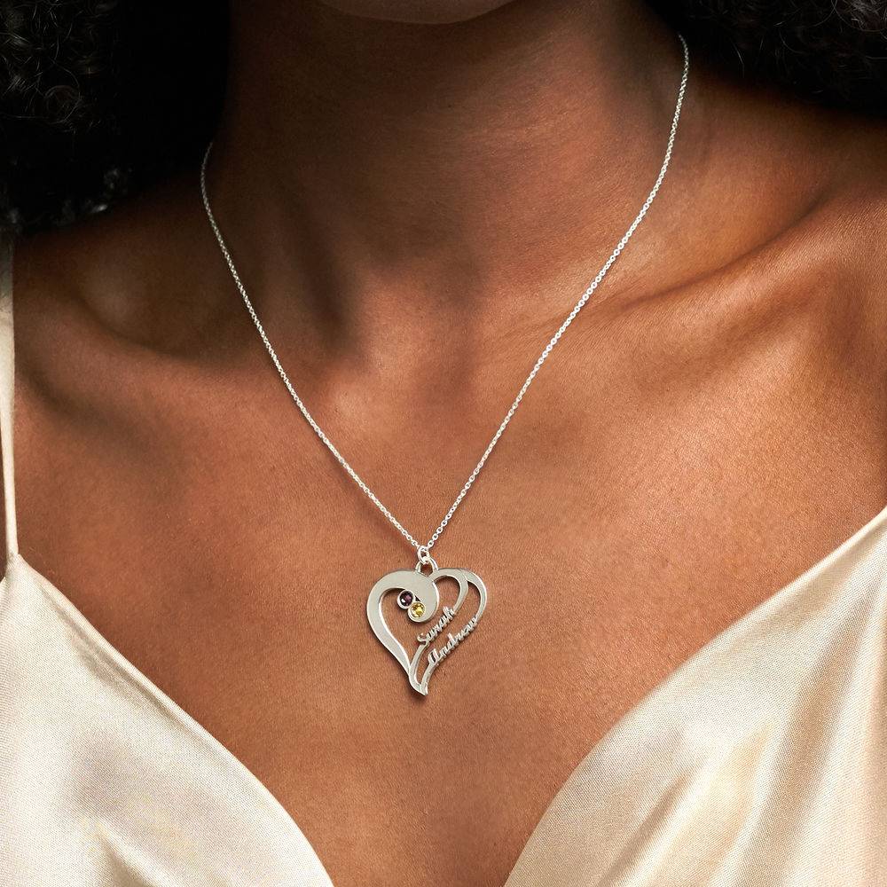 Two Hearts Forever One Necklace in Premium Silver-4 product photo