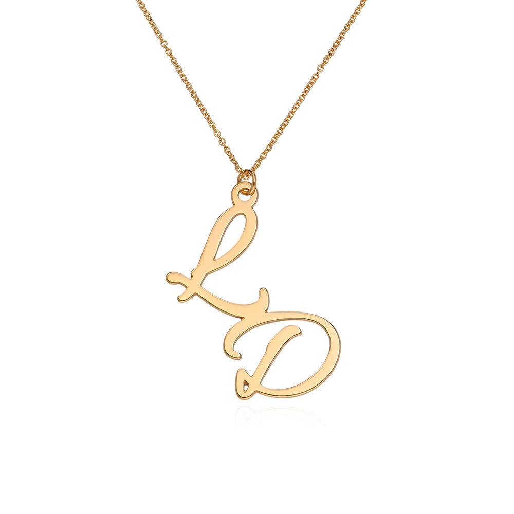 Two Initial Necklace in 18ct Gold Vermeil-3 product photo