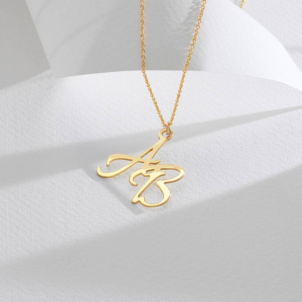 Two Initial Necklace in 18K Gold Vermeil-3 product photo