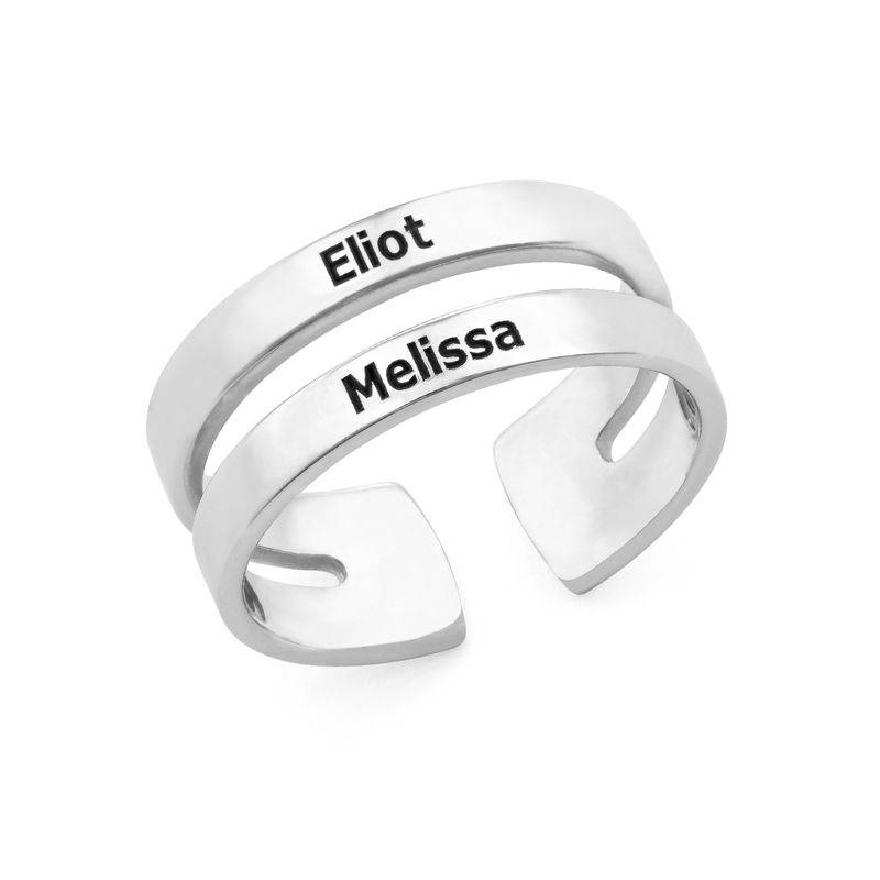 Two Name Ring in Sterling Silver product photo