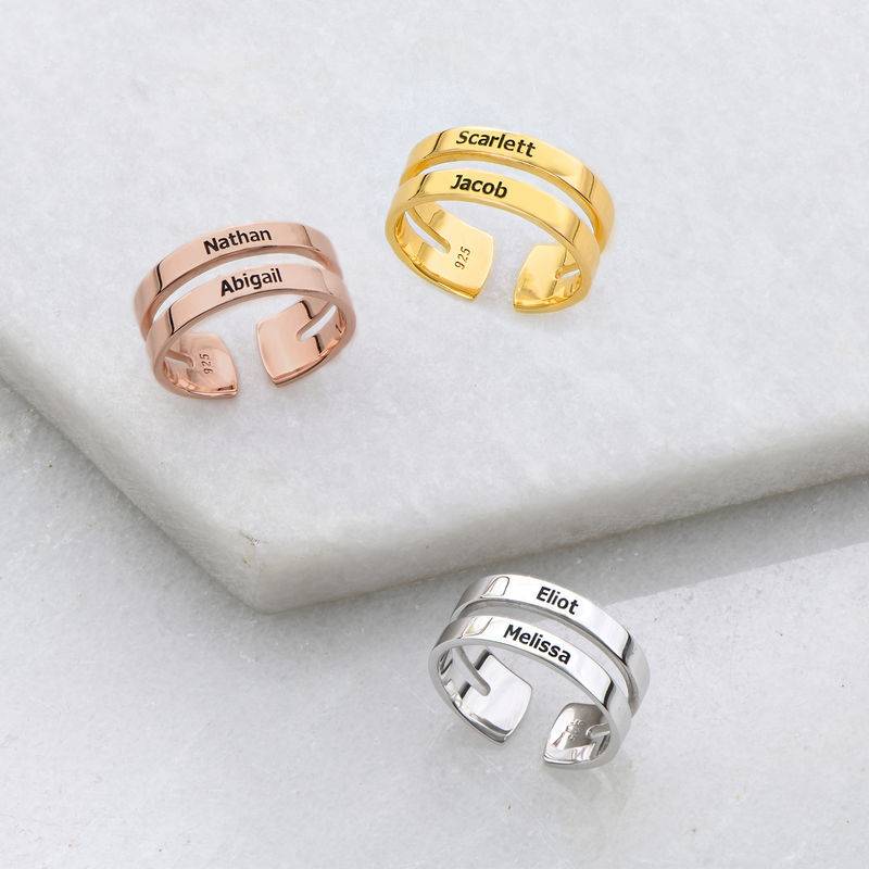 Two Name Ring in Silver product photo