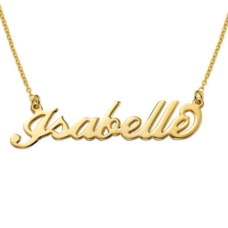 Collar con nombre estilo “Carrie” en oro Vermeil foto de producto