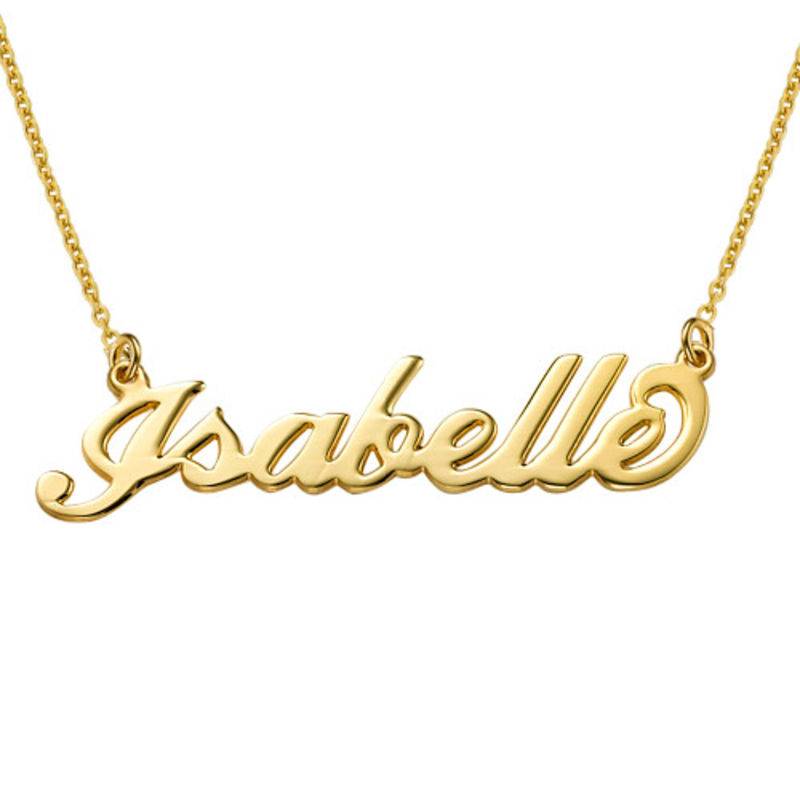 Carrie Naamketting in Goud Vermeil