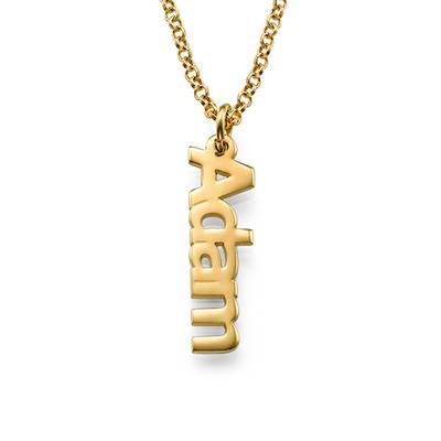 Vertical Name Necklace in 18ct Gold Plating-3 product photo