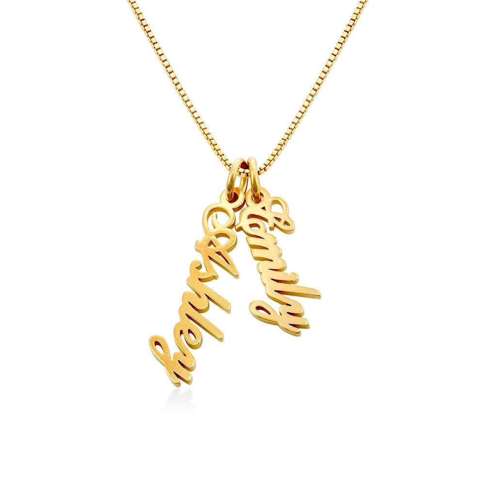 Vertical Name Necklace in Gold Plated-5 product photo