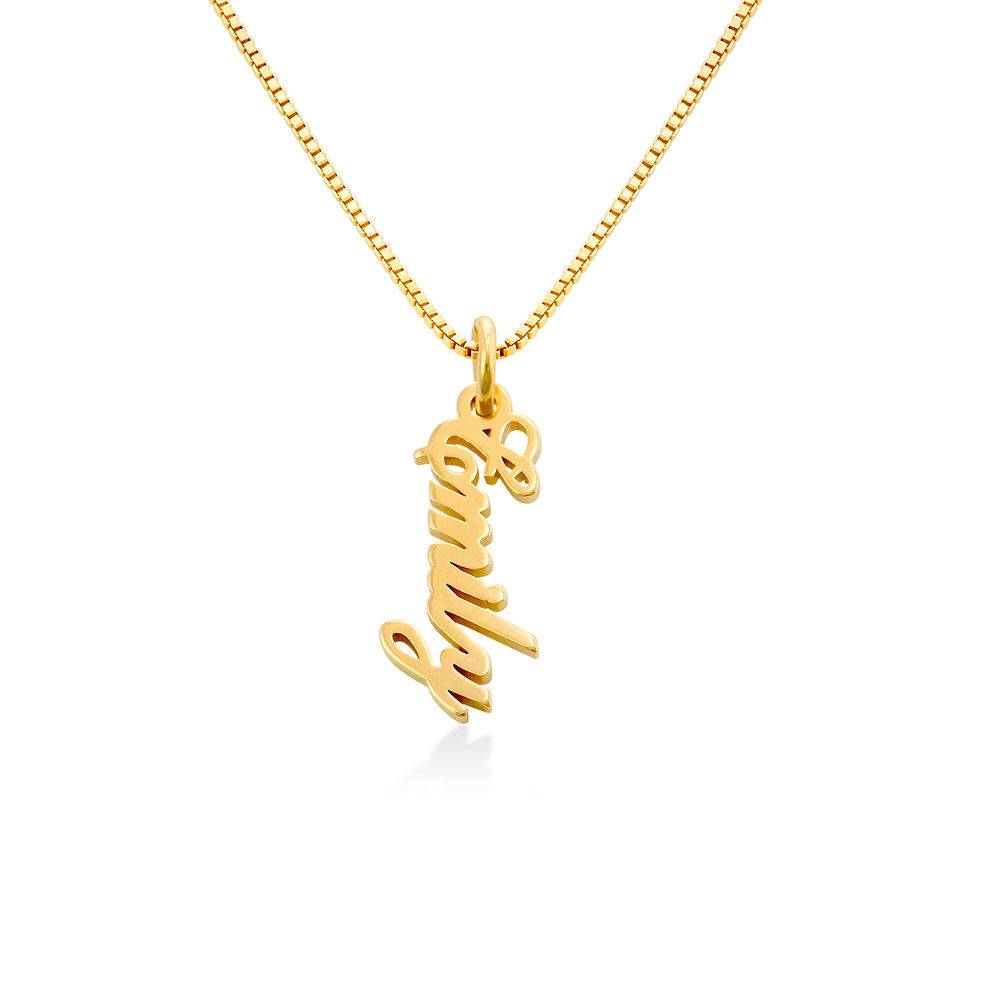 Vertical Name Necklace in Gold Vermeil-1 product photo
