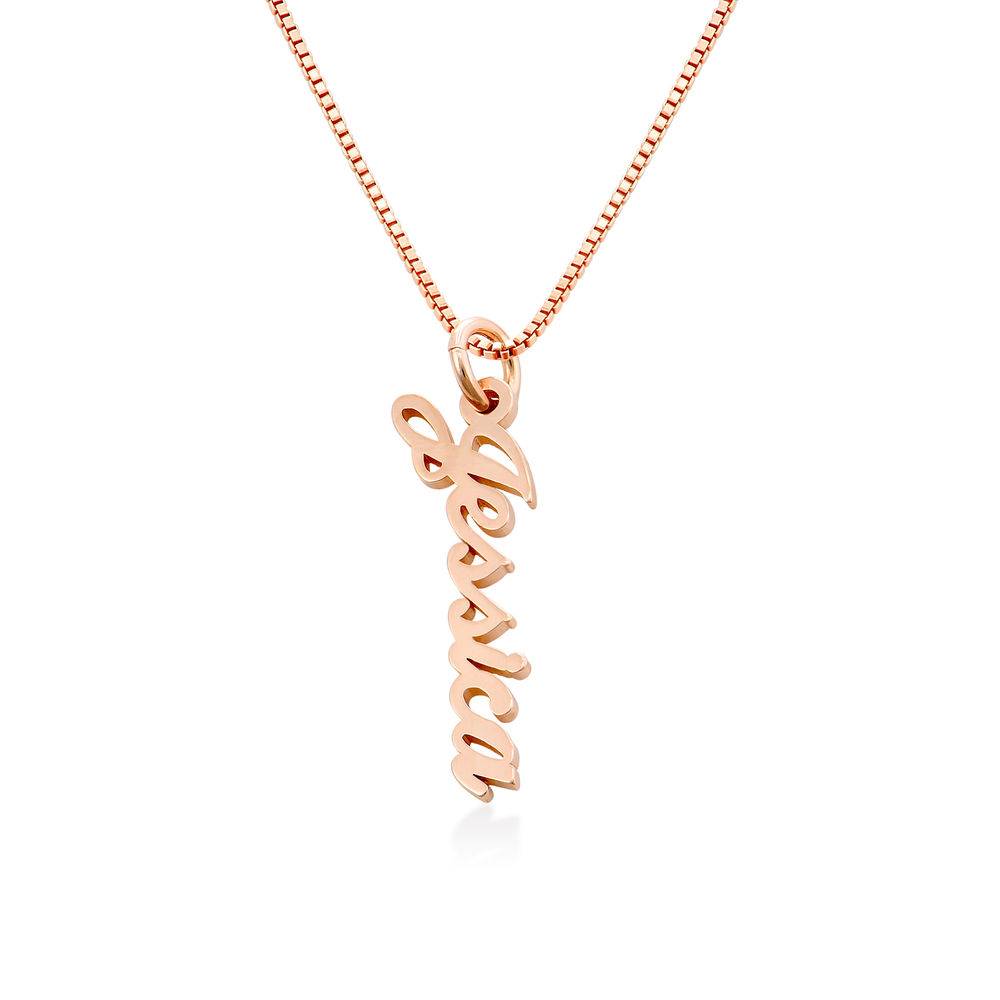 Vertical Name Necklace in 18ct Rose Gold Plating-1 product photo
