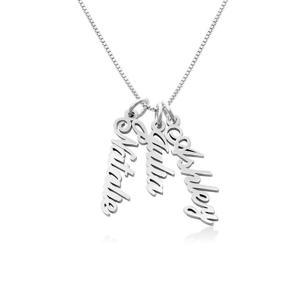Vertical Name Necklace in Sterling Silver-1 product photo