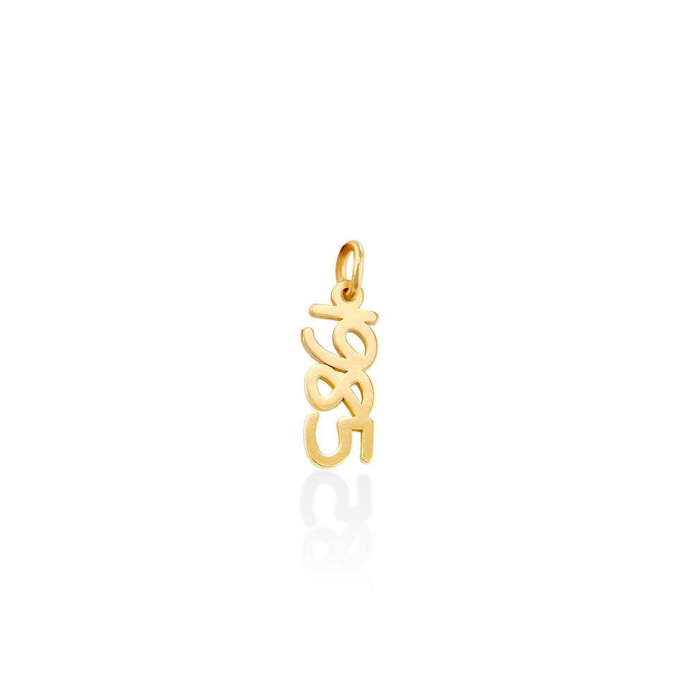 Vertical Name Pendant in Cursive in Gold Plated-2 product photo
