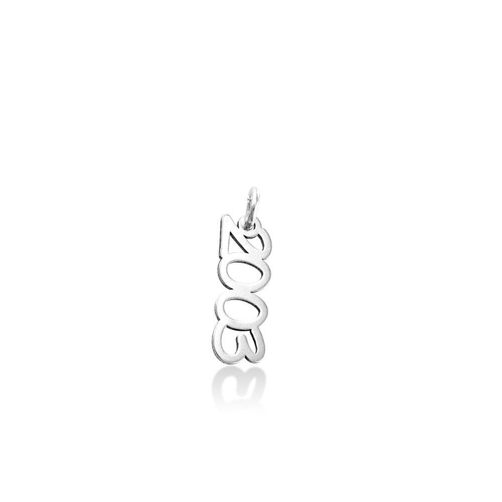 Vertical Name Pendant in Cursive in Sterling Silver-2 product photo