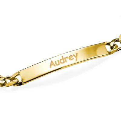Women's ID Bracelet in 18ct Gold Plating-2 product photo