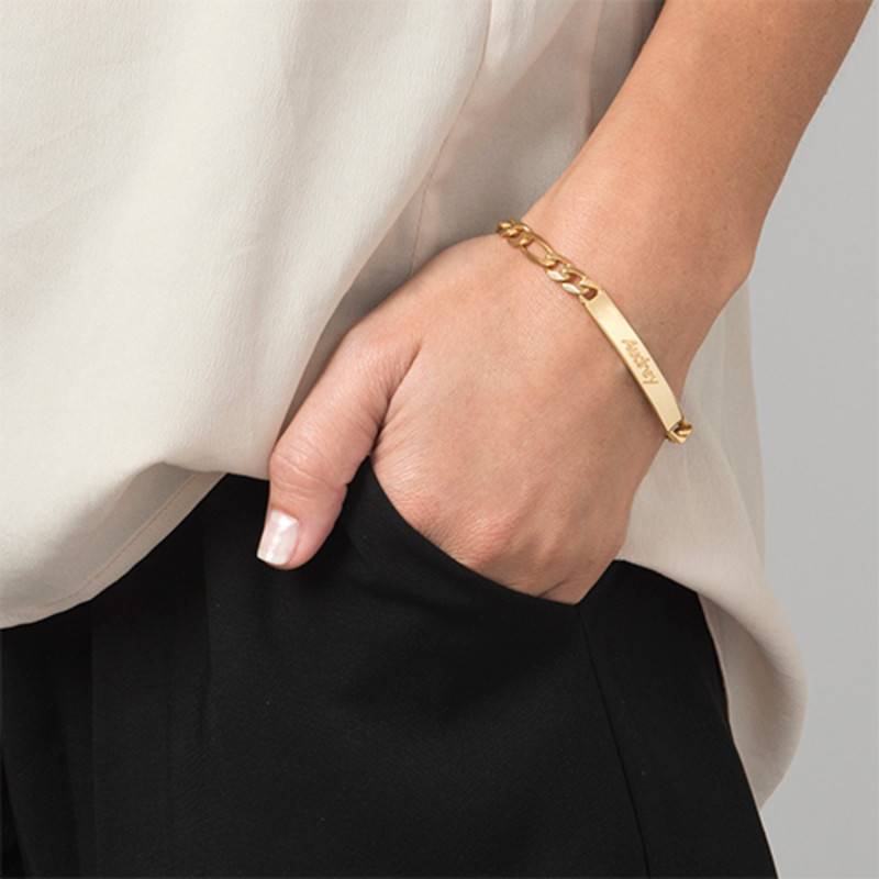 Women's ID Bracelet in 18ct Gold Plating-3 product photo