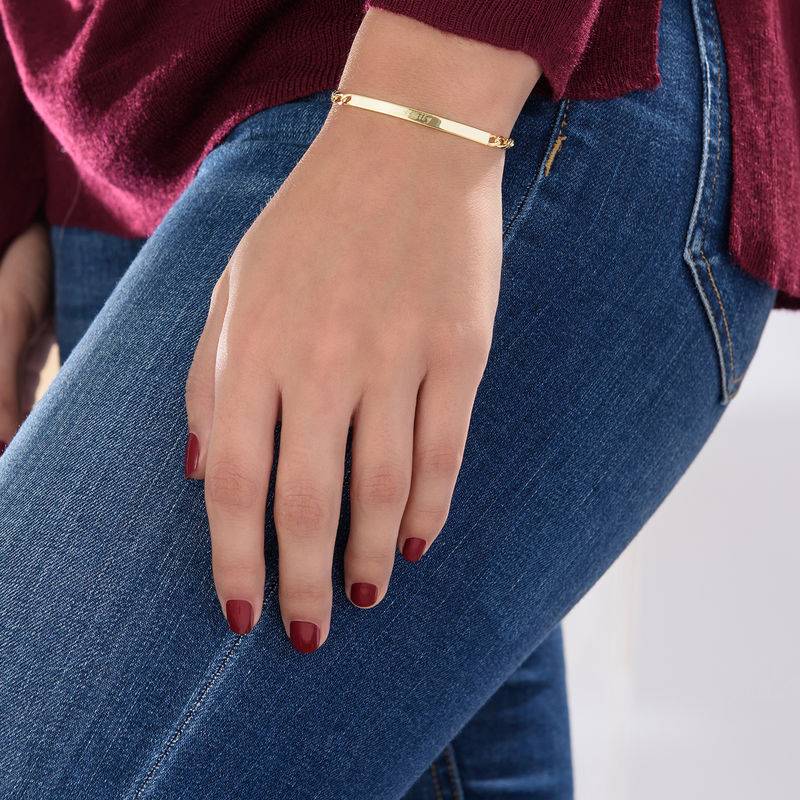 Women's ID Bracelet with in 18ct Gold Plating-1 product photo