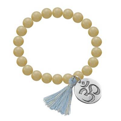 Yoga Jewellery - Engraved Om Bead Bracelet-5 product photo