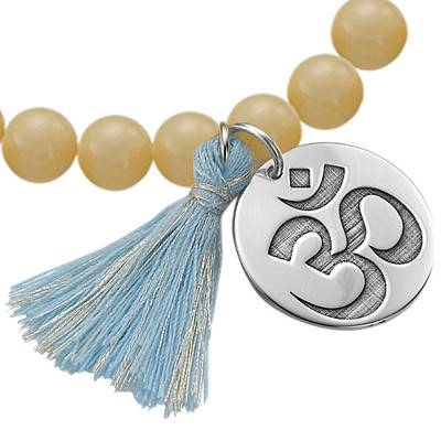 Yoga Jewellery - Engraved Om Bead Bracelet-5 product photo