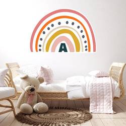 Rainbow Initial - Wall Decal for Kids product photo