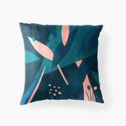 Rainforest Dreams - Tropical Abstract Throw Pillow product photo