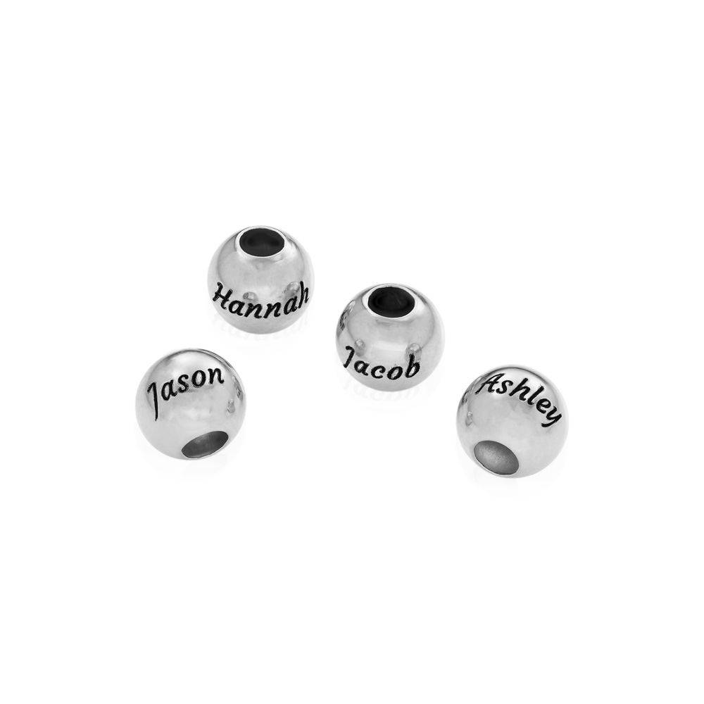 Round Engravable Bead in Sterling Silver