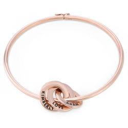 Russian Ring Bangle Bracelet in Rose Gold Plating product photo