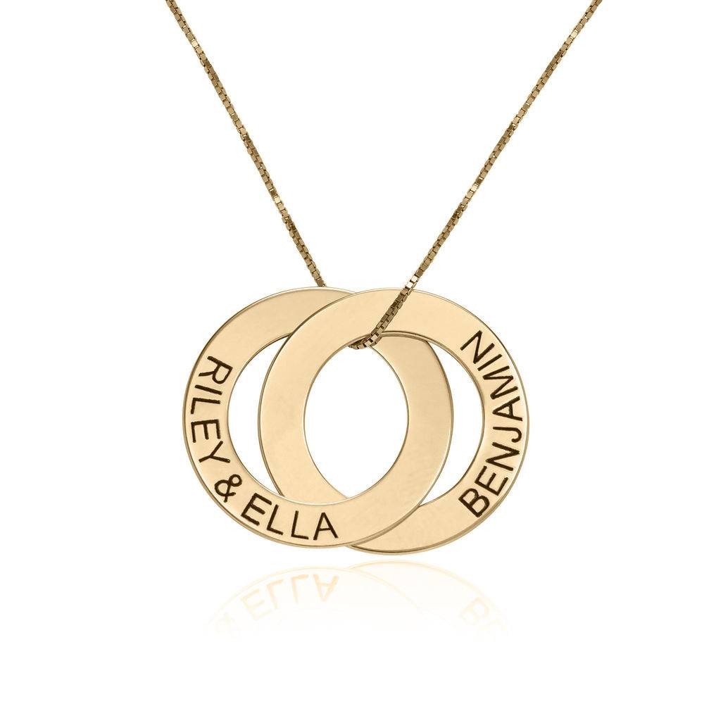 Russian Ring Necklace with 2 Rings in 10ct Yellow Gold product photo