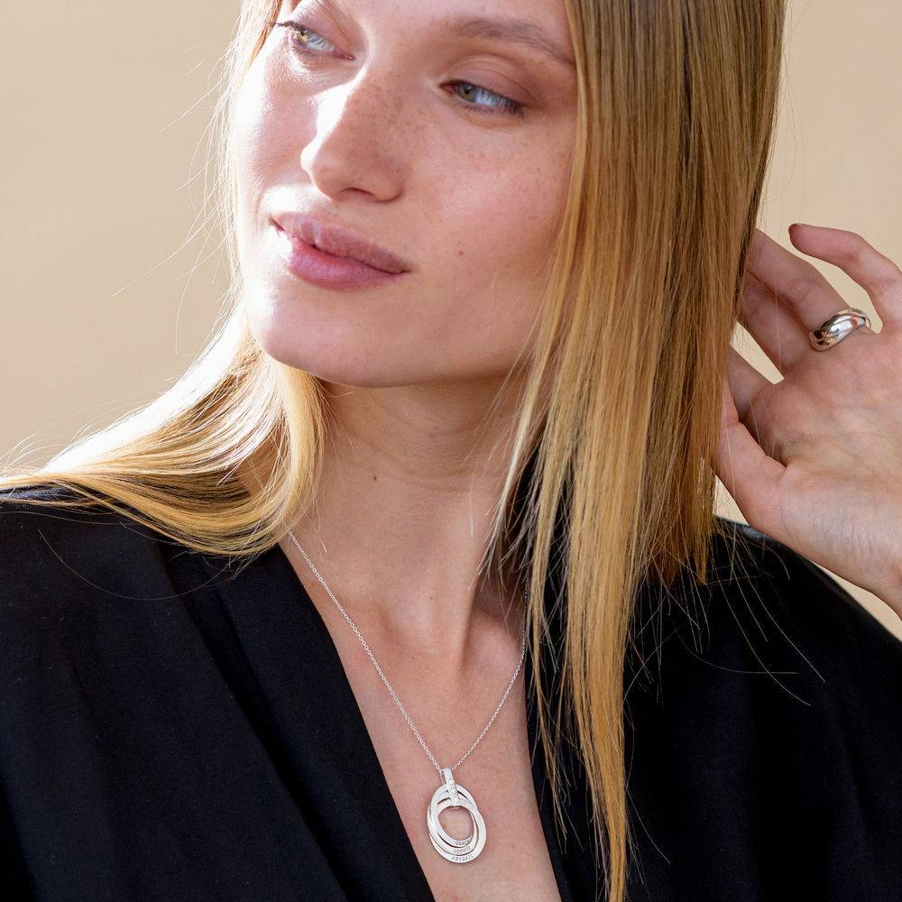 Russisk ringhalskæde med fødselssten i Sterling sølv-7 produkt billede