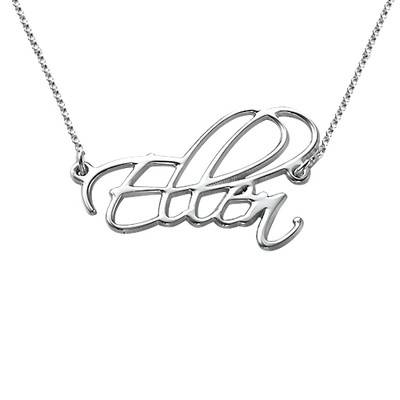 Personalised Silver Script Necklace product photo