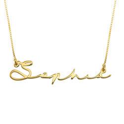 Signature Style Name Necklace - 14k Solid Gold product photo