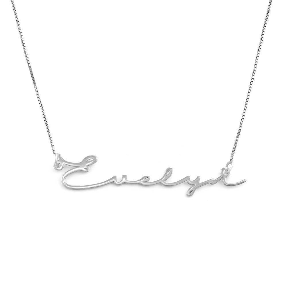 Signature Style Name Necklace - 14ct White Gold product photo