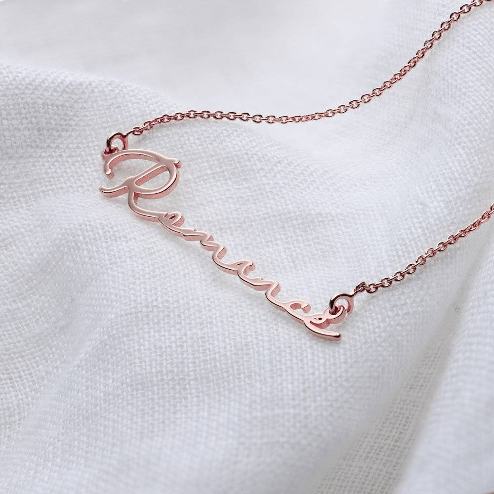 Signature Style Name Necklace in Rose Gold Plated-3 produkt billede