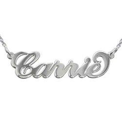 925 Silber Carrie Namenskette mit Erbskette Produktfoto