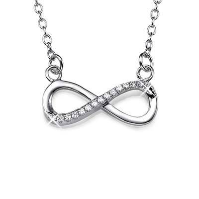 Silver Infinity Halsband med Cubic Zirconia-1 produktbilder