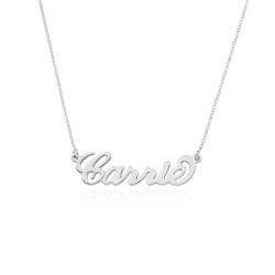 Sterling Silver Carrie Style Name Necklace