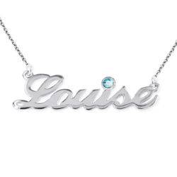 Sterling Silver Name Necklace with Diamond Style Accent product photo