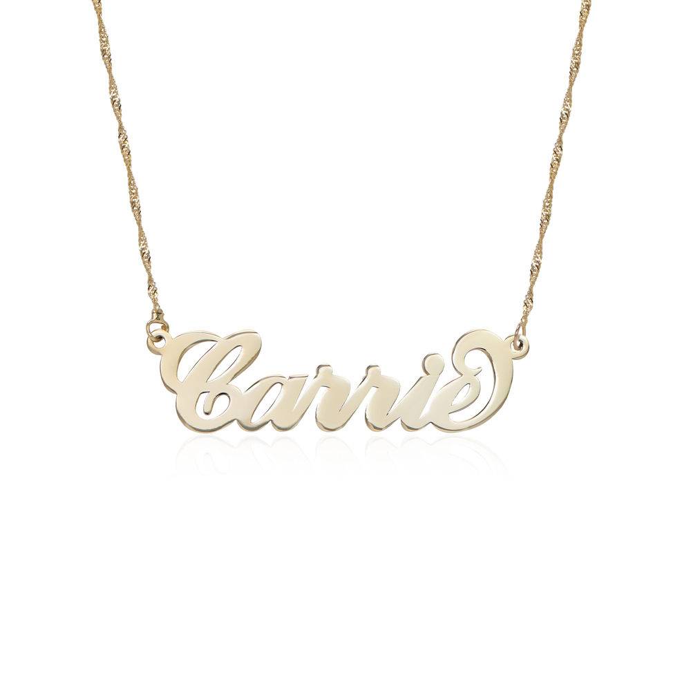 Small Carrie Name Necklace in 14ct Gold product photo